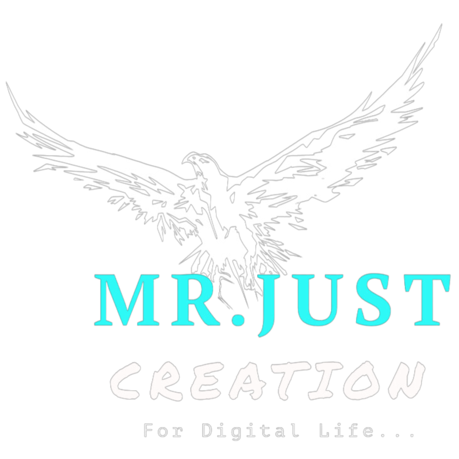 Mr. Just Creation White Logo